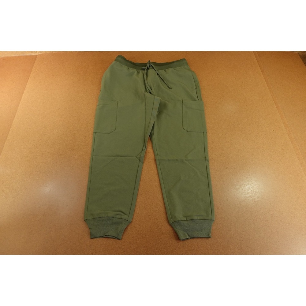 Mandala Womens Size Petite Medium Thyme Green Jogger Scrub Pants NWT